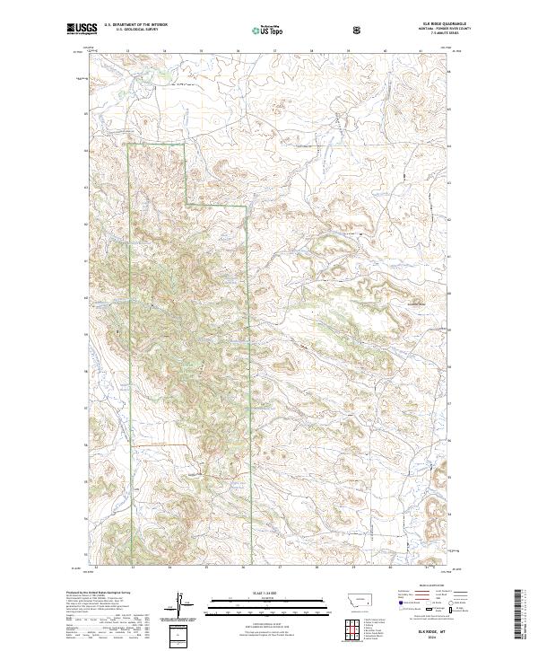 Elk Ridge, MT — USGS 7.5-minute topo (2024)