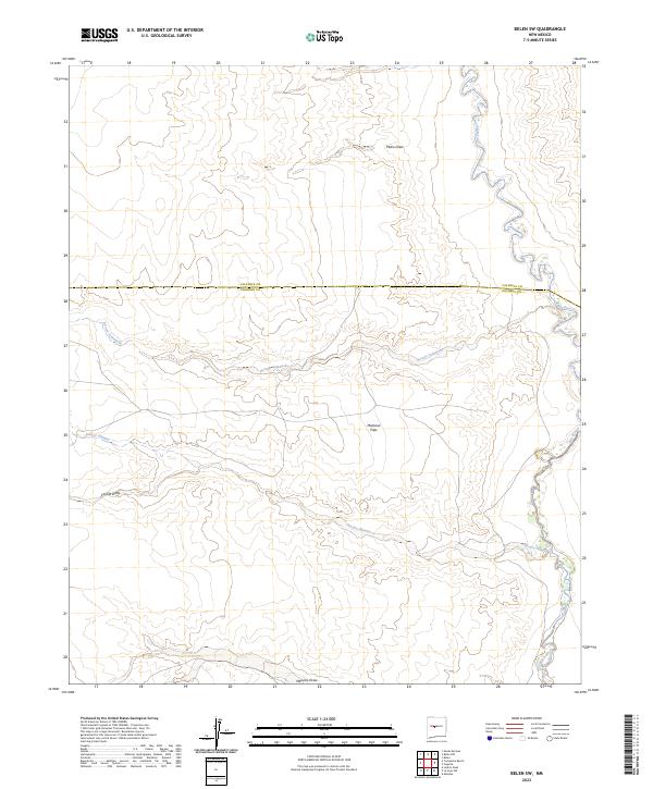 Belen SW, NM — USGS 7.5-minute topo (2023)