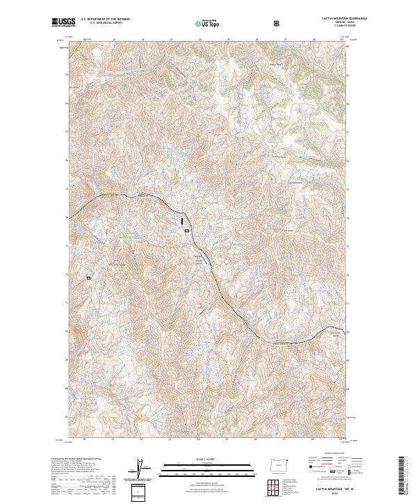 Cactus Mountain, OR-ID — USGS 7.5-minute topo (2023)