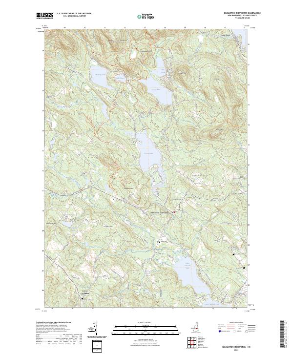 Gilmanton Ironworks, NH — USGS 7.5-minute topo (2024)