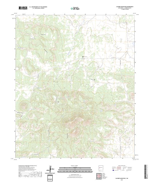 Alegres Mountain, NM — USGS 7.5-minute topo (2023)