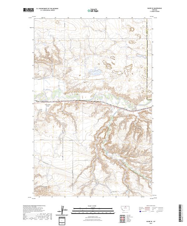 Havre SE, MT — USGS 7.5-minute topo (2024)