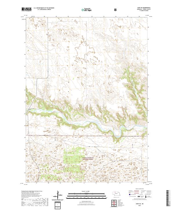 Cody SE, NE — USGS 7.5-minute topo (2021)
