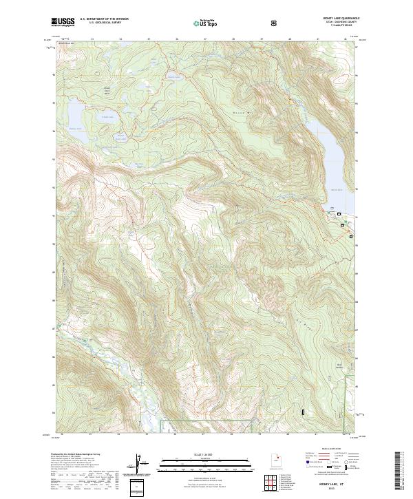 Kidney Lake, UT — USGS 7.5-minute topo (2023)