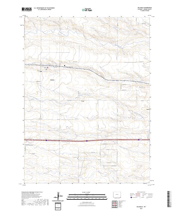 Hillsdale, WY — USGS 7.5-minute topo (2023)