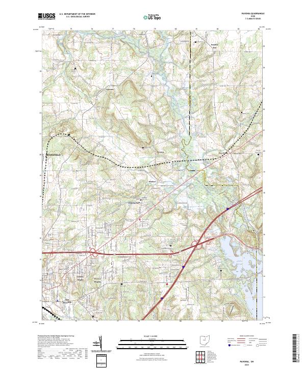 Pavonia, OH — USGS 7.5-minute topo (2023)