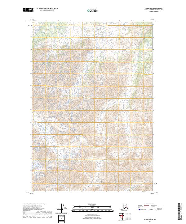 Valdez D-8 SE, AK — USGS 7.5-minute topo (2023)