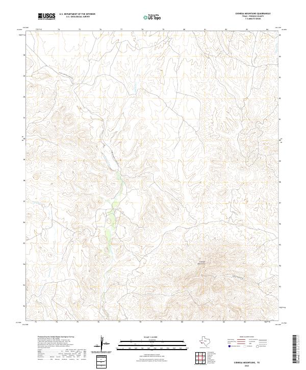 Cienega Mountains, TX — USGS 7.5-minute topo (2022)