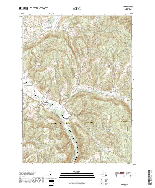 Harford, NY — USGS 7.5-minute topo (2023)