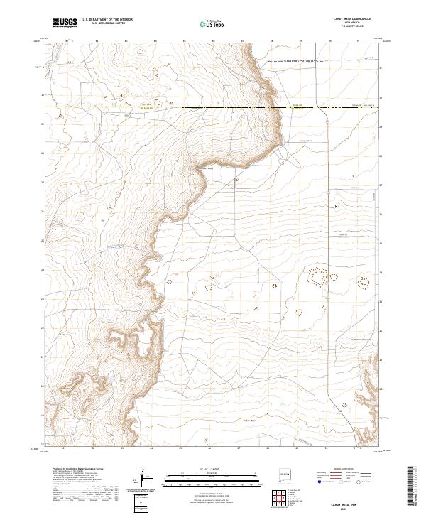 Candy Mesa, NM — USGS 7.5-minute topo (2023)