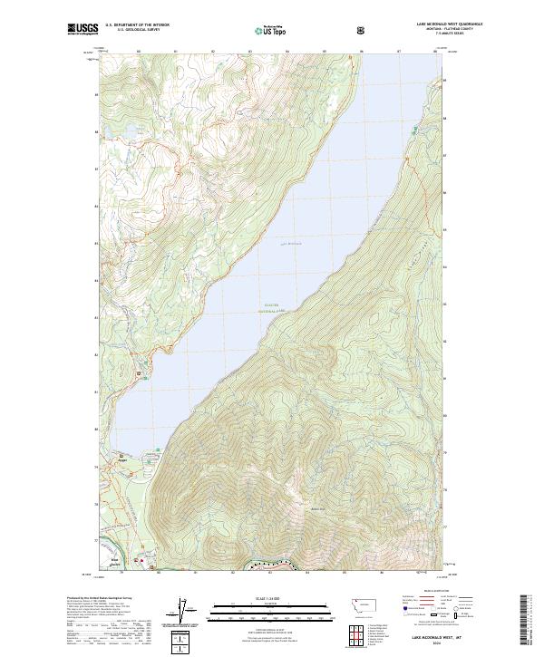 Lake McDonald West, MT — USGS 7.5-minute topo (2024)