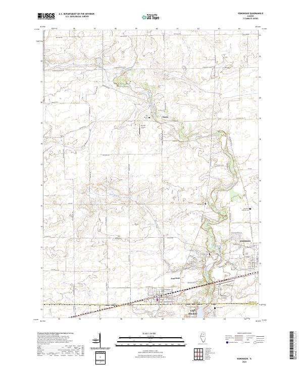 Somonauk, IL — USGS 7.5-minute topo (2024)