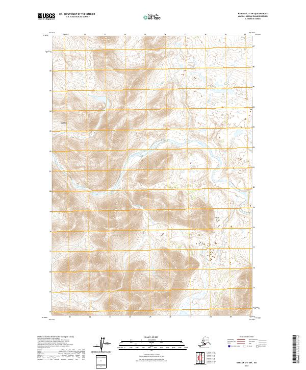 Karluk C-1 SW, AK — USGS 7.5-minute topo (2021)