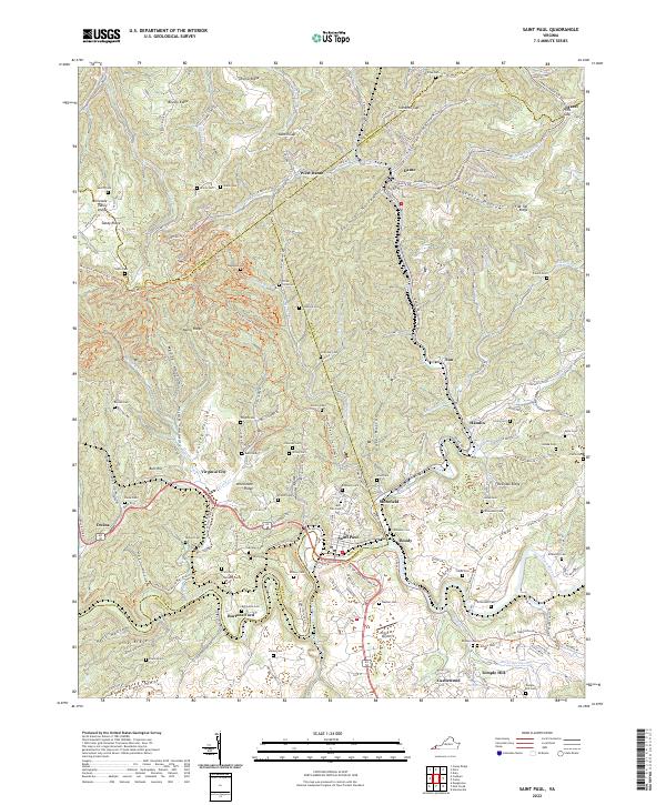 Saint Paul, VA — USGS 7.5-minute topo (2022)