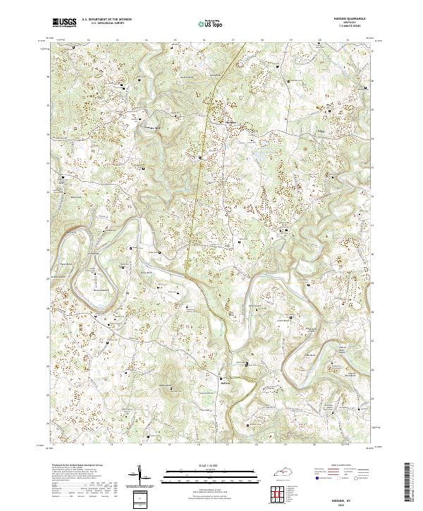 Hudgins, KY — USGS 7.5-minute topo (2022)