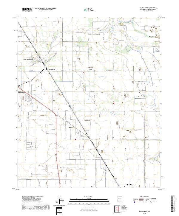 South Spring, NM — USGS 7.5-minute topo (2023)