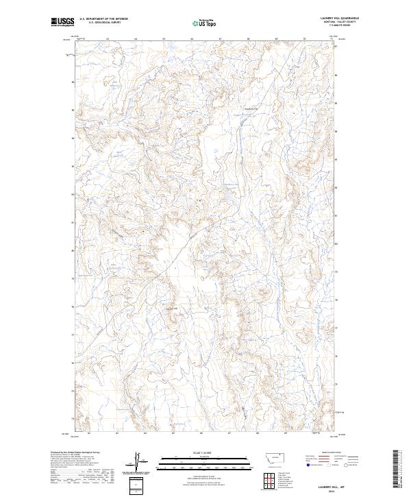 Laundry Hill, MT — USGS 7.5-minute topo (2024)