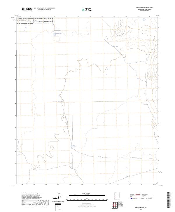 Mesquite Lake, NM — USGS 7.5-minute topo (2023)