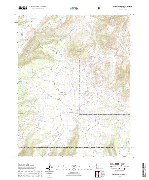 Narraguinnep Mountain, CO — USGS 7.5-minute topo (2022)