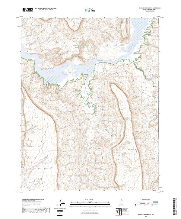 No Mans Mesa North, UT — USGS 7.5-minute topo (2023)