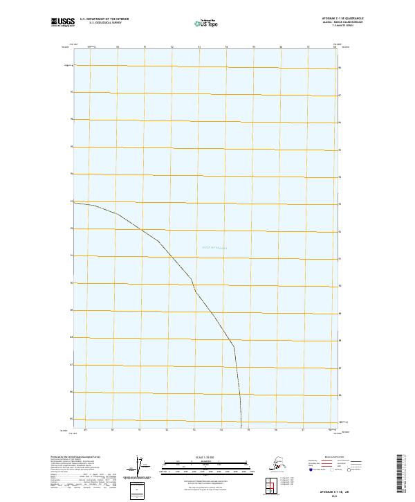 Afognak C-1 SE, AK — USGS 7.5-minute topo (2021)