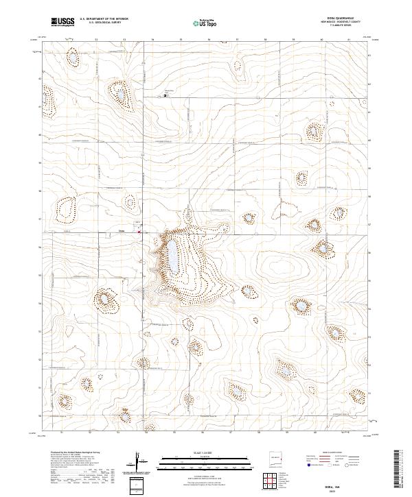 Dora, NM — USGS 7.5-minute topo (2023)