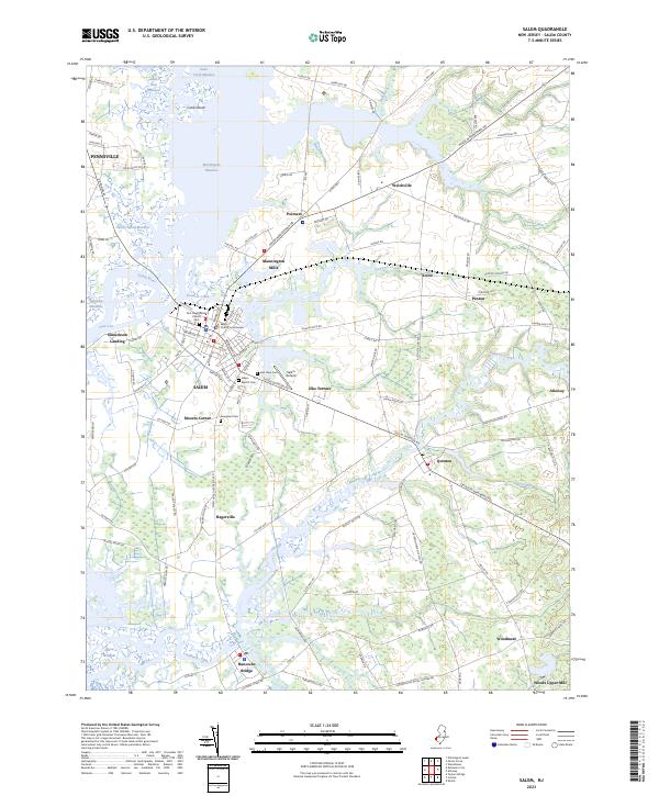 Salem, NJ — USGS 7.5-minute topo (2023)