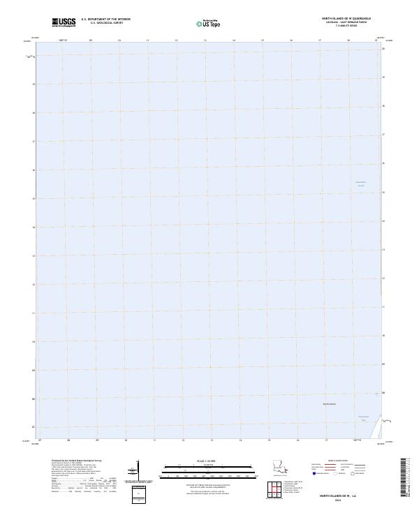 North Islands OE W, LA — USGS 7.5-minute topo (2024)