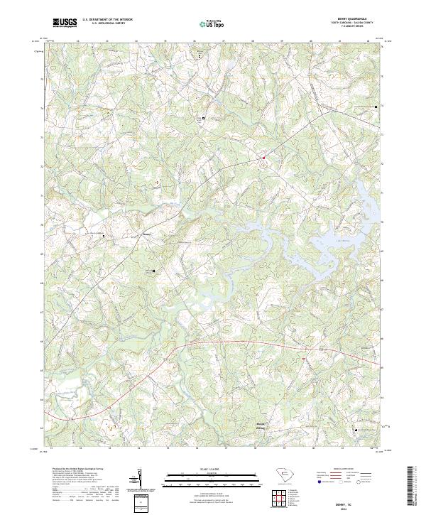 Denny, SC — USGS 7.5-minute topo (2024)
