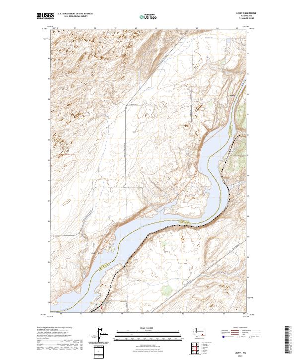Levey, WA — USGS 7.5-minute topo (2023)