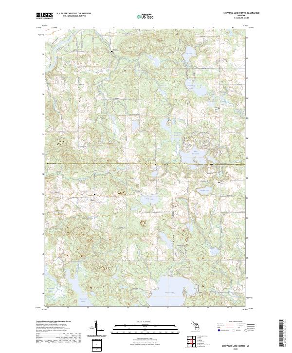 Chippewa Lake North, MI — USGS 7.5-minute topo (2023)