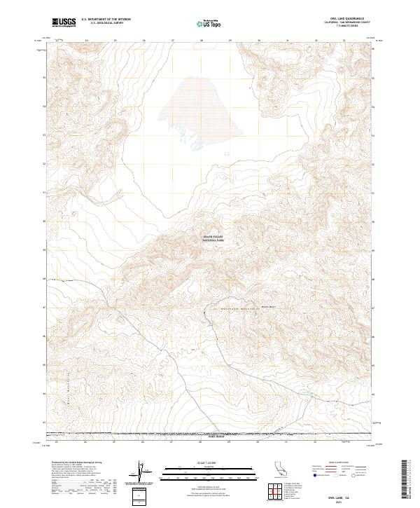 Owl Lake, CA — USGS 7.5-minute topo (2021)