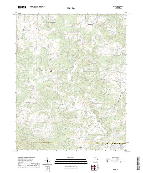 Byron, AR — USGS 7.5-minute topo (2024)