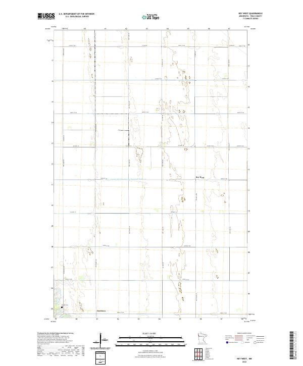 Key West, MN — USGS 7.5-minute topo (2022)