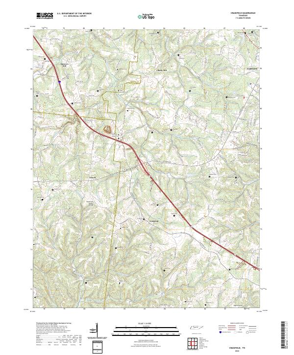 Craigfield, TN — USGS 7.5-minute topo (2022)