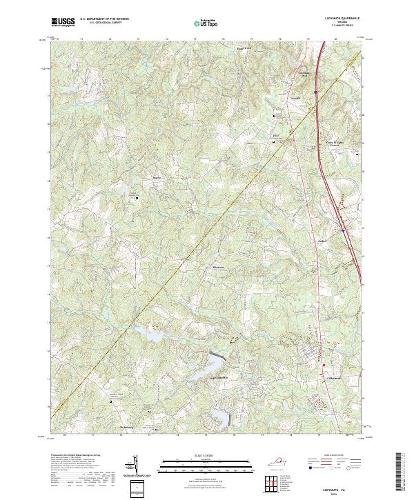 Ladysmith, VA — USGS 7.5-minute topo (2022)
