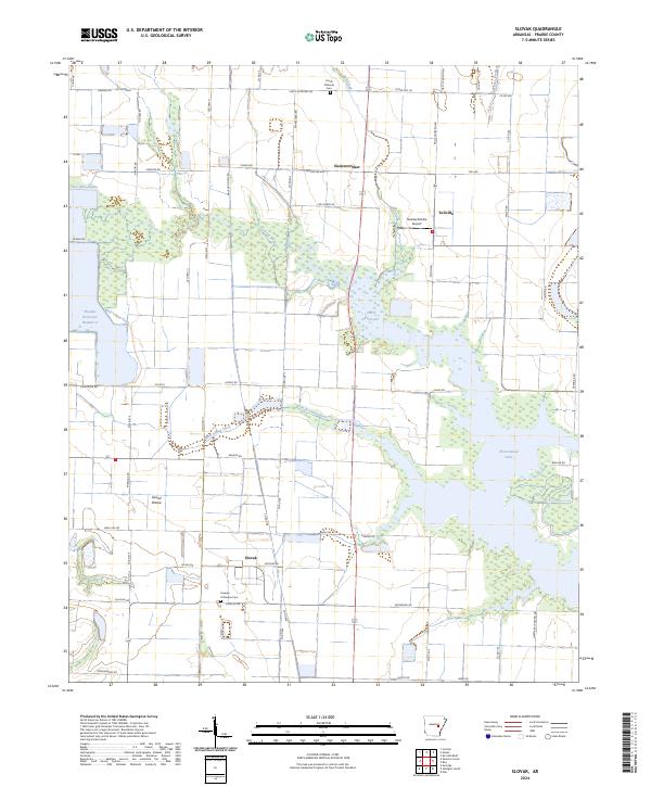 Slovak, AR — USGS 7.5-minute topo (2024)
