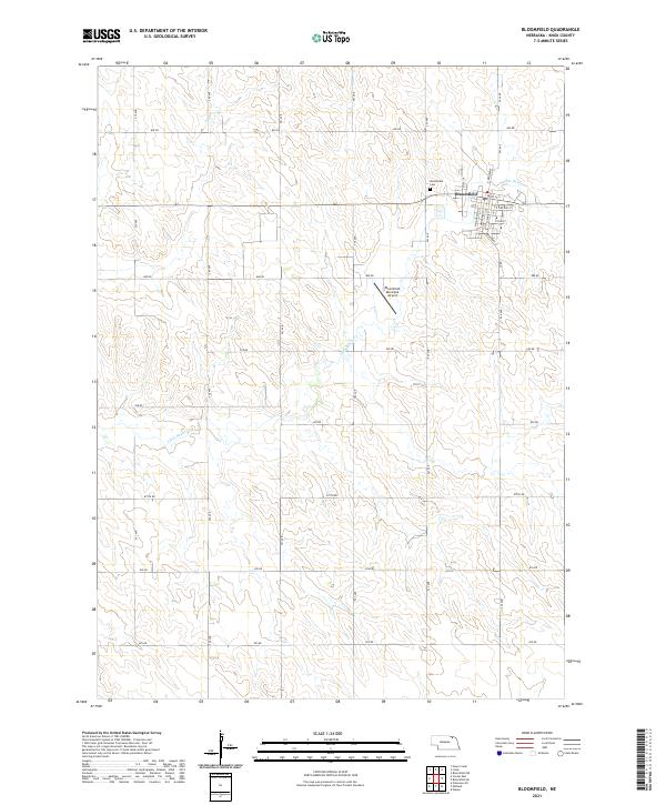Bloomfield, NE — USGS 7.5-minute topo (2021)