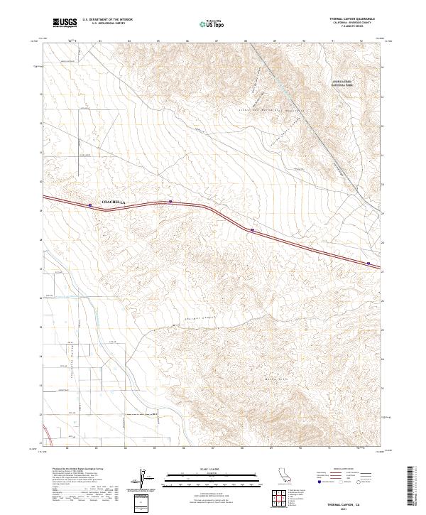 Thermal Canyon, CA — USGS 7.5-minute topo (2021)