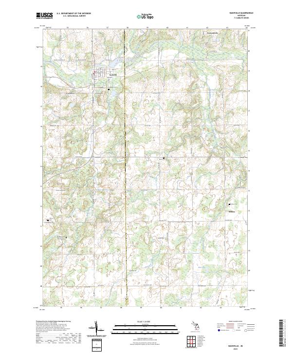Nashville, MI — USGS 7.5-minute topo (2023)