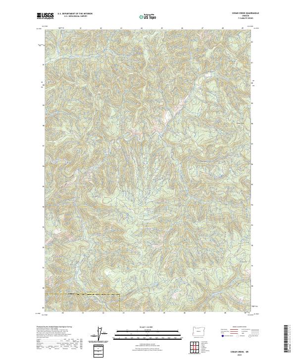 Cedar Creek, OR — USGS 7.5-minute topo (2023)