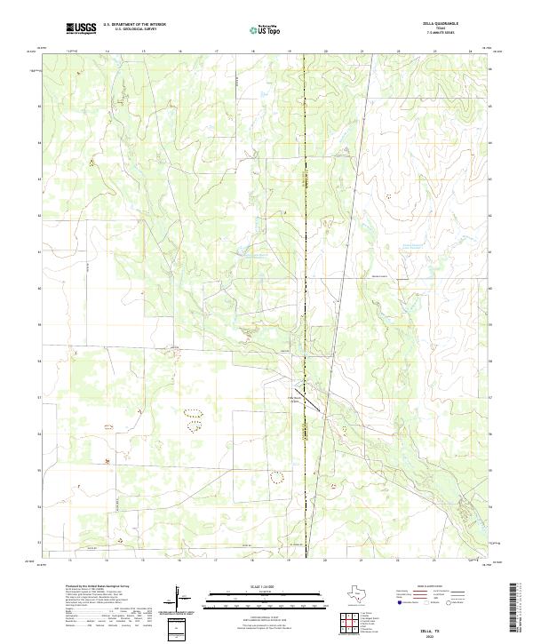 Zella, TX — USGS 7.5-minute topo (2022)
