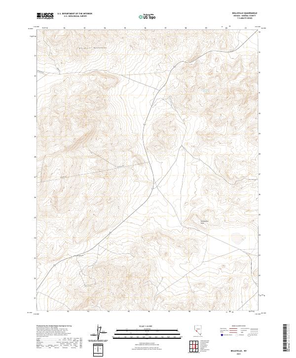 Belleville, NV — USGS 7.5-minute topo (2021)