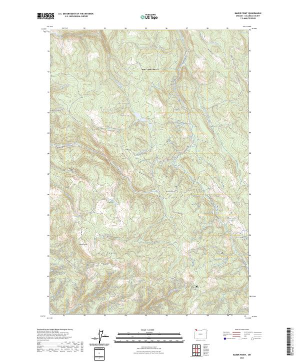 Baker Point, OR — USGS 7.5-minute topo (2023)
