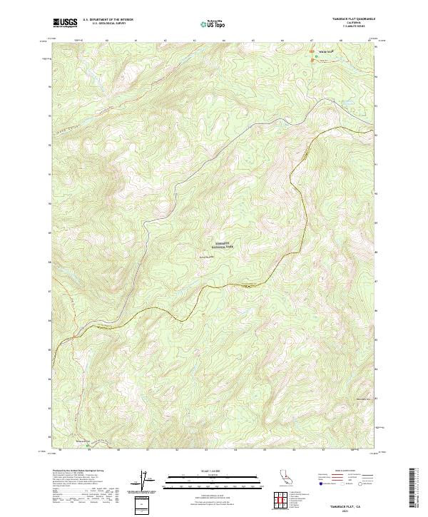 Tamarack Flat, CA — USGS 7.5-minute topo (2021)