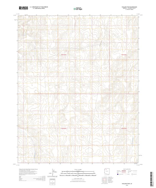 Hualapai Tank, AZ — USGS 7.5-minute topo (2026)