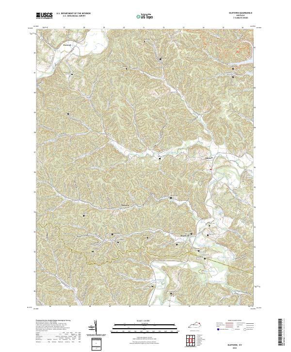 Oldtown, KY — USGS 7.5-minute topo (2022)