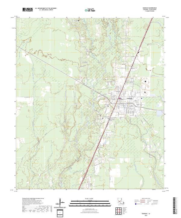 Oakdale, LA — USGS 7.5-minute topo (2024)
