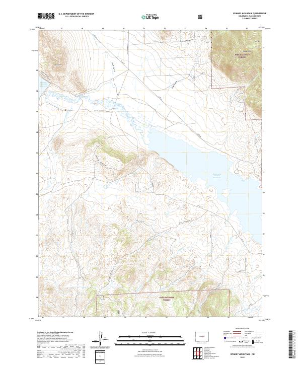 Spinney Mountain, CO — USGS 7.5-minute topo (2022)