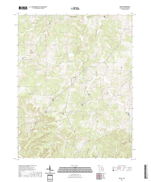 Rhyse, MO — USGS 7.5-minute topo (2021)